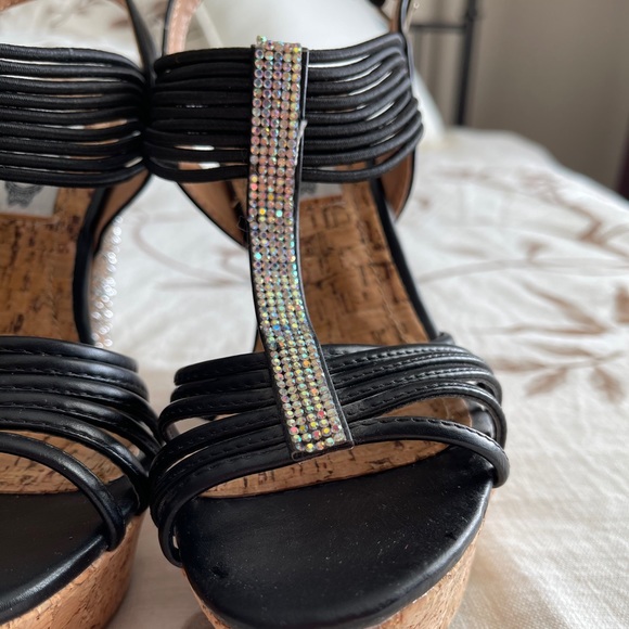 Rhinestone cork wedges - Picture 4 of 10